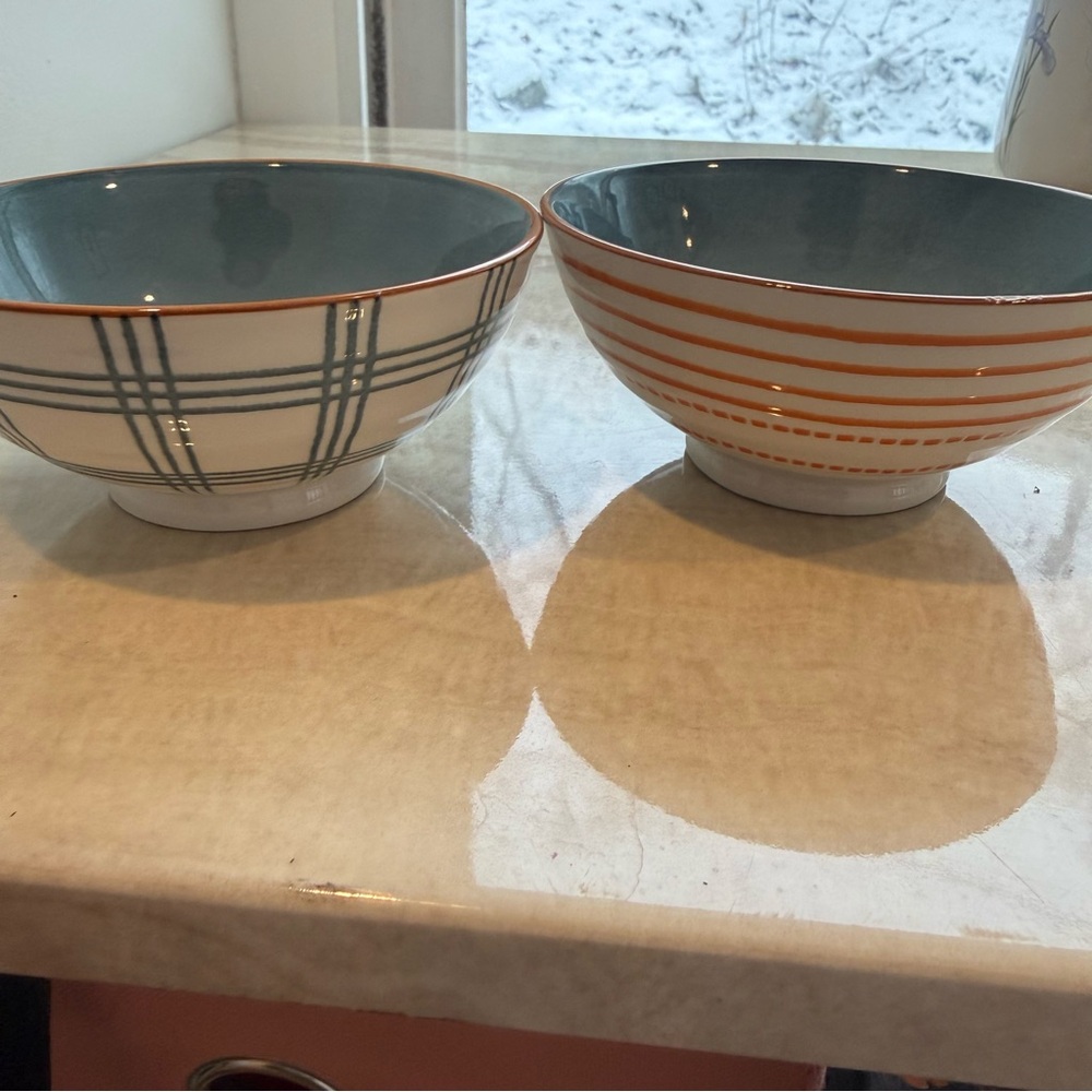Blue Ceramic Rae Dunn Bowls - Picture 6 of 14
